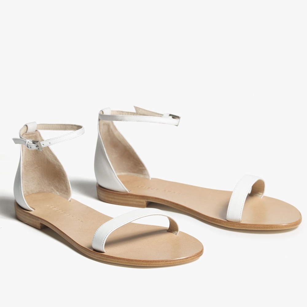 James Perse Apiece Apart White Strappy Sandals 37